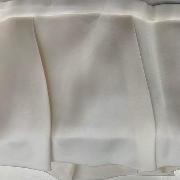 WHBM White House Black Market Crop Top Strapless Silk Chiffon w/Bow Bustier Top - Picture 6 of 16